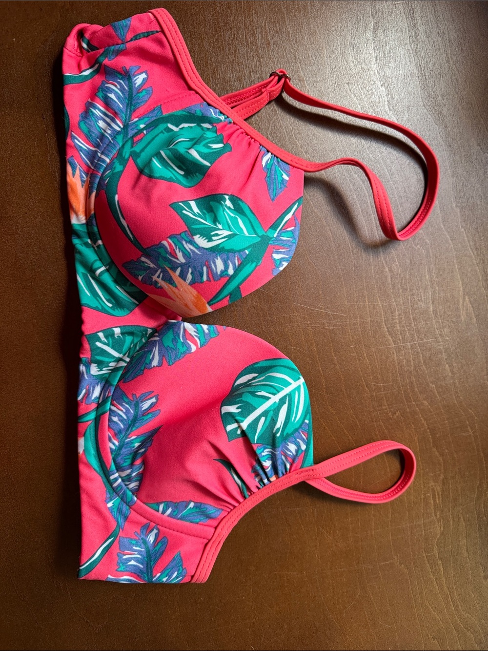 Roxy Coral Tropical Print Bikini Top